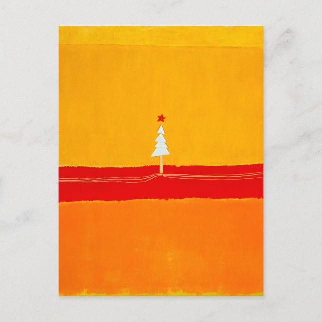 Cartão Postal Árvore de Natal, Vintage, Abstrato  (Frente)