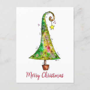 Cartão Postal Árvore de Natal Whimsic