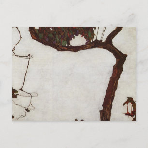 Cartão Postal Árvore de outono com Fuchsias