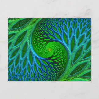 Cartão Postal Árvore De Vida Espiral Fractal