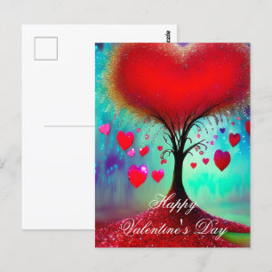 Cartão Postal Árvore do amor no dia dos namorados