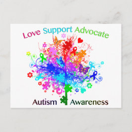 Cartão Postal Árvore do Autismo no Espectro