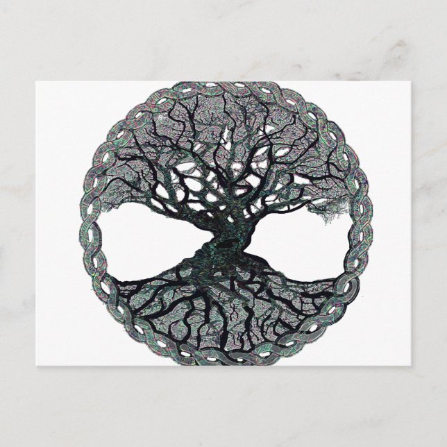 Cartão Postal Árvore do Círculo da Vida (Frente)