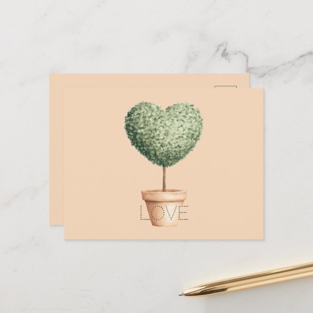 Cartão Postal Árvore do Coração Amor (Frente/Verso In Situ)