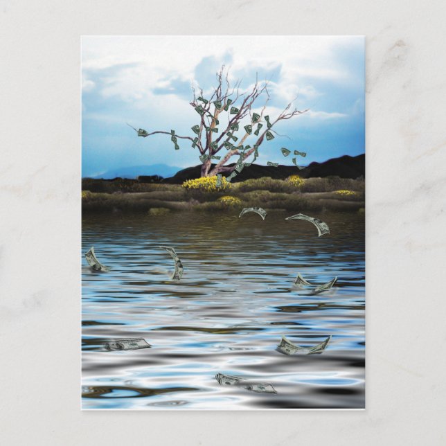 Cartão Postal Árvore do Dinheiro em um Dia Vencido (Frente)