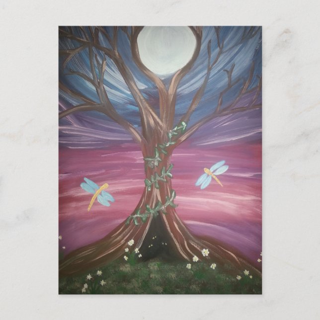Cartão Postal árvore do dragão fly.jpg da vida (Frente)