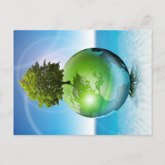 Cartão Postal Árvore do mundo - conceito da ecologia