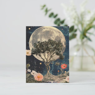 Cartão Postal Árvore e Brilhantes lunetas