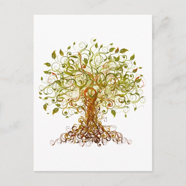 Cartão Postal Árvore Modernista Colorida 13 (Frente)