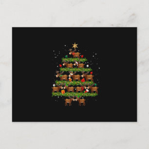 Cartão Postal Árvore Mosa Natal Ligeira, Engraçada, Xmas Corresp