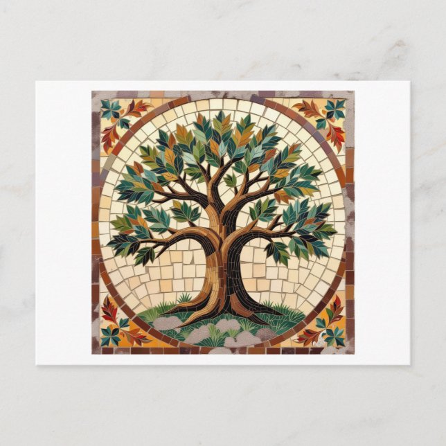 Cartão Postal Árvore mosaico (Frente)