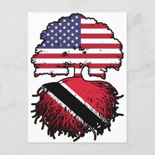 Cartão Postal Árvore norte-americana Trinidad e Tobago (Trinidad