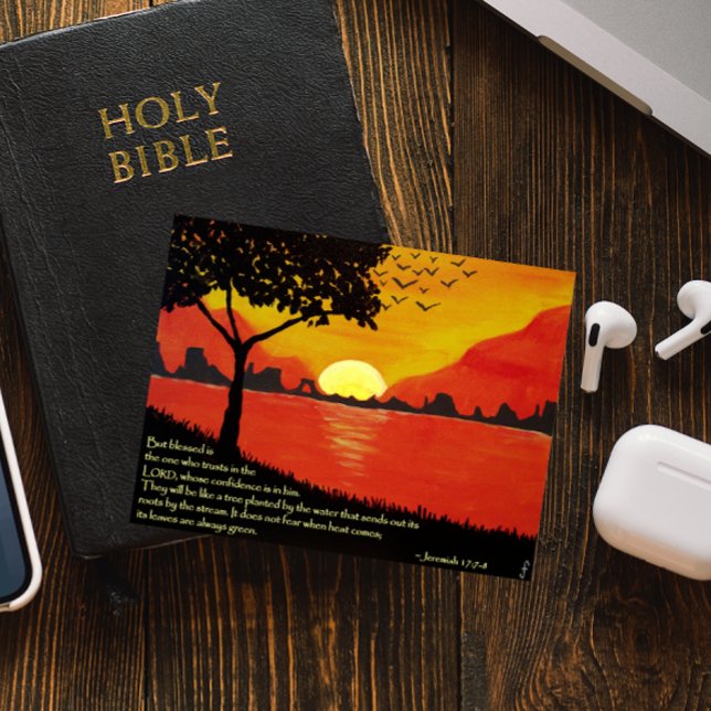 Cartão Postal Árvore pela placa de Posto Inspiracional Água (Criador carregado)