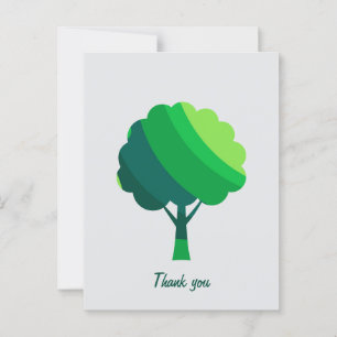 Cartão Postal Árvore Verde Moderna Geométrica Minimalista Person