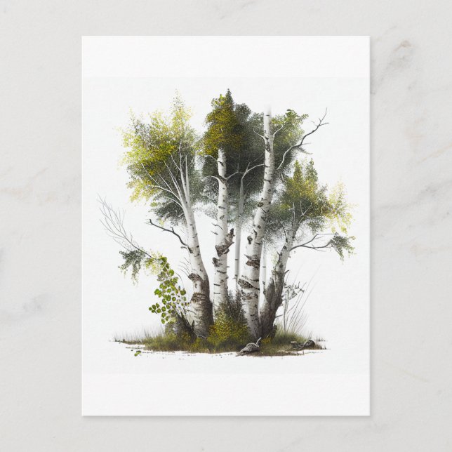 Cartão Postal Árvores-de-Aves, A Irlanda Norte (Frente)