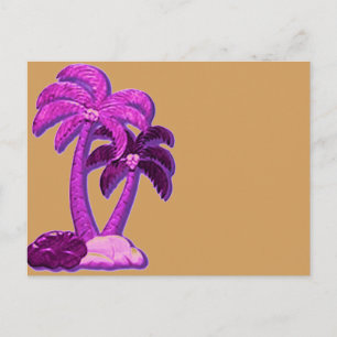 Cartão Postal Árvores de coco roxas