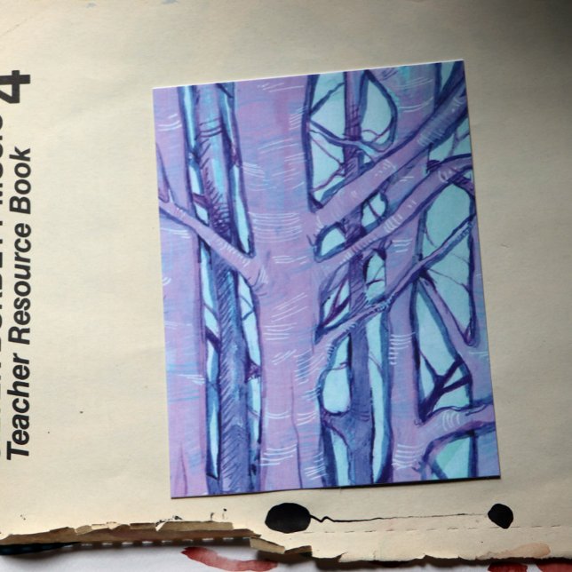 Cartão Postal Árvores de inverno frias (Criador carregado)