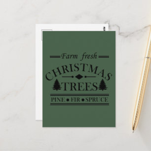 Cartão Postal Árvores de Natal de Pinheiro Frescas de Fazenda Mo