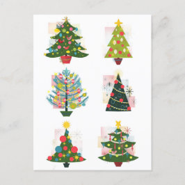 Cartão Postal Árvores de Natal Retroativas