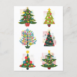 Cartão Postal Árvores de Natal Retroativas
