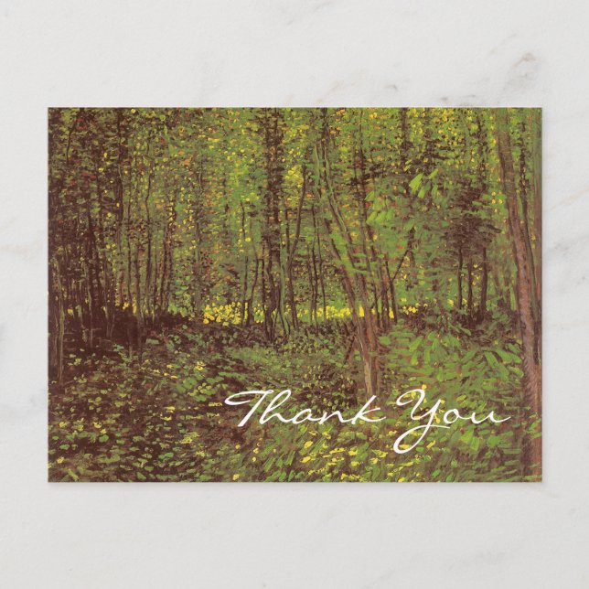 Cartão Postal Árvores e Sub-crescimento de Van Gogh (Frente)