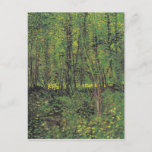 Cartão Postal Árvores e Subcrescimento por Van Gogh<br><div class="desc">Vincent Van Gogh Painting Series - Árvores e Sub-Crescimento</div>