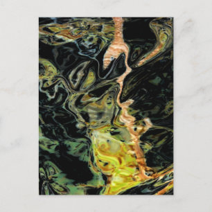 Cartão Postal "Árvores em um Campo, Outono" Abstrato Paisagem