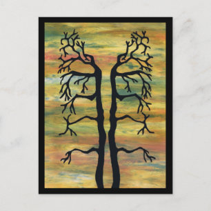 Cartão Postal árvores equilibradas