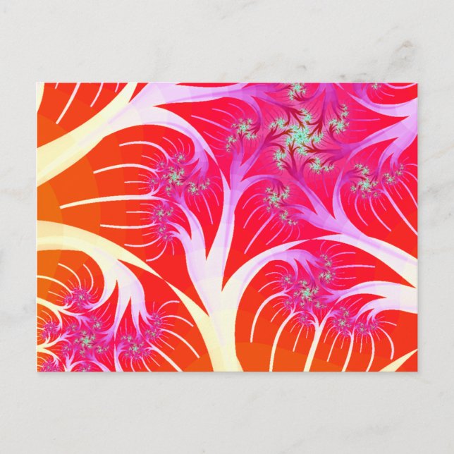 Cartão Postal Árvores fractais (Frente)