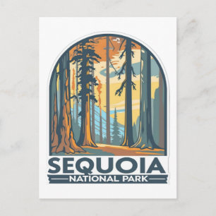 Cartão Postal Árvores Gigantes de Sequoia do Parque Nacional Seq