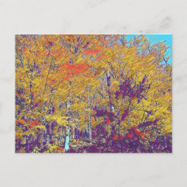 Cartão Postal Árvores impressionistas modernas