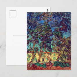 Cartão Postal Árvores no Hospital Garden | Van Gogh |