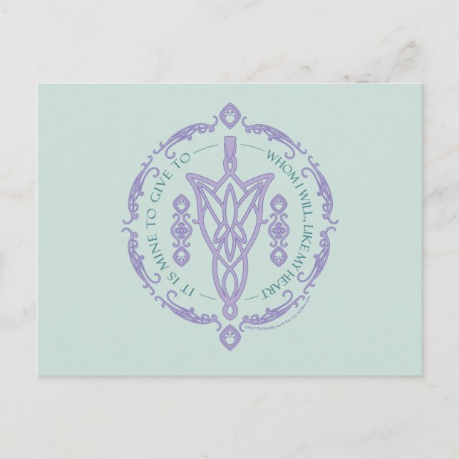 Cartão Postal ARWEN™ Evenstar Quote Graphic (Frente)