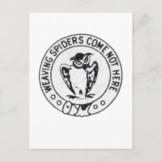 Cartão Postal As Aranhas De Tecido Não Vêm Aqui