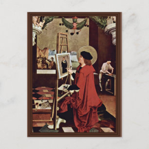 Cartão Postal As Asas do Retábulo da Madona de São Lucas Pintand