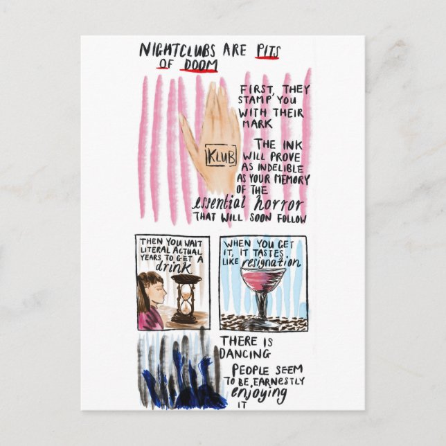 Cartão Postal As boates são poços de destruição (Frente)