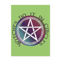 "As bruxas fazem em círculos", fofo design Pagan