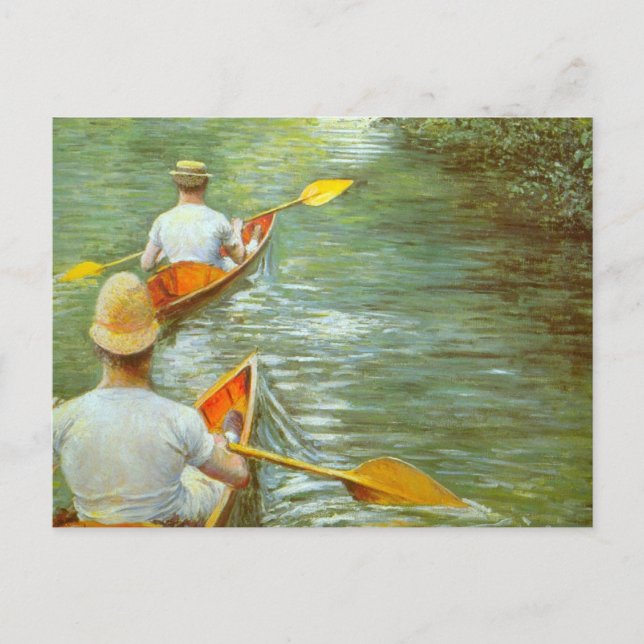 Cartão Postal As canoas, perissois de Gustave Caillebotte (Frente)