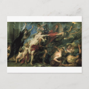 Cartão Postal As consequências da guerra de Peter Paul Rubens