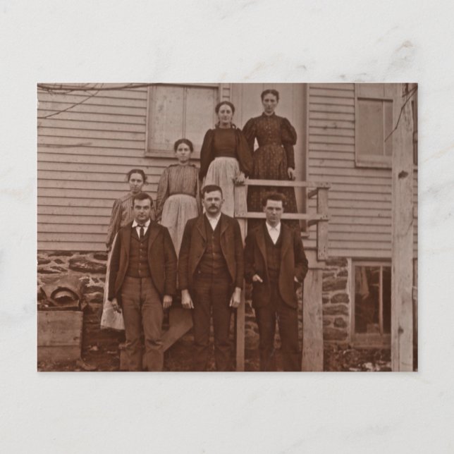 Cartão Postal As Crianças de John e Mary Rupp por volta de 1875 (Frente)