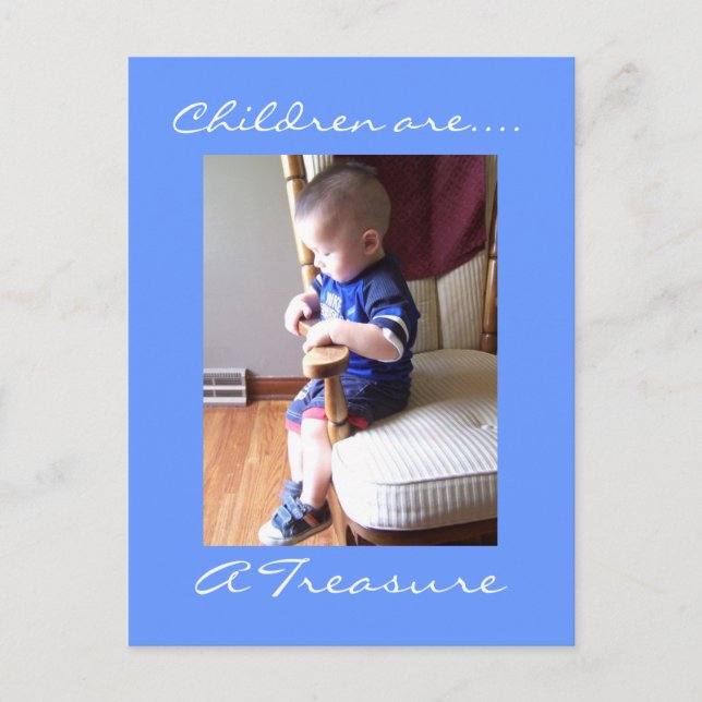 Cartão Postal As crianças são... um tesouro. (Frente)