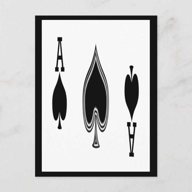 Cartão Postal Ás de Espadas (Frente)