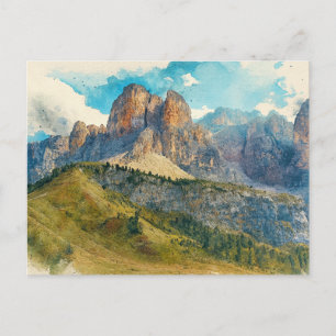 Cartão Postal As Dolomitas Itália - Pintura com Efeito de Salpic
