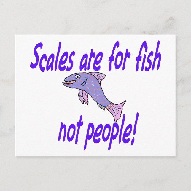 Cartão Postal As escalas são para peixes (Frente)