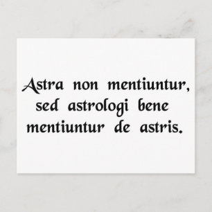Cartão Postal As estrelas nunca mentem, mas os astrólogos mentem