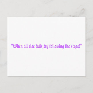 Cartão Postal as etapas