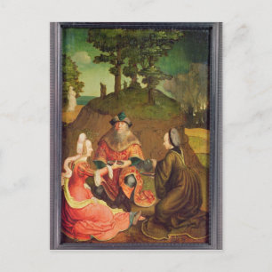 Cartão Postal As filhas de Lot fazem o pai beber vinho