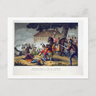 Cartão Postal As Guardas do Cavalo na Batalha de Waterloo, ensej