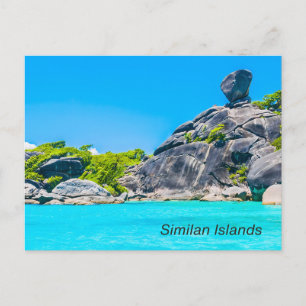 Cartão Postal As Ilhas Similan, Tailândia Praia com Rochas 