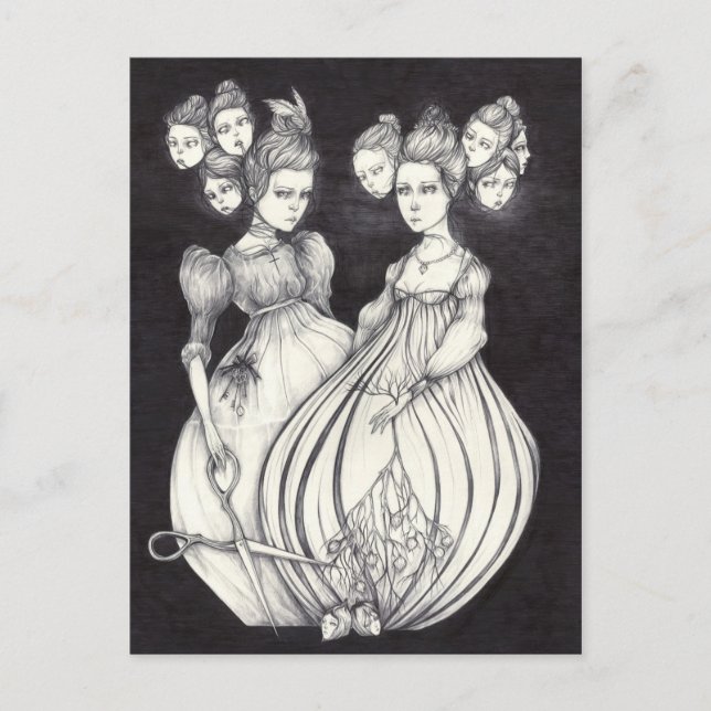 Cartão Postal As Irmãs Deadlock e o Pássaro Noturno (Frente)